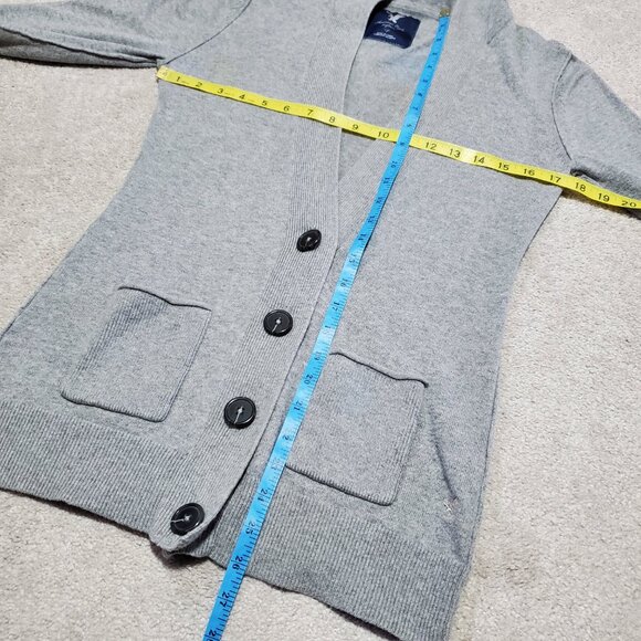 AMERICAN EAGLE Vintage Angora Rabbit Blend Cardigan Button Up Grey Women's Small - Picture 11 of 11